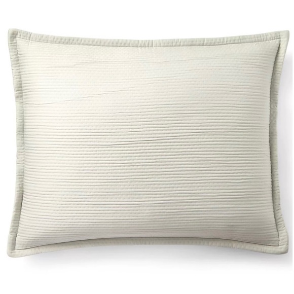 SET OF TWO Ralph Lauren SPENCER MATELASSE QUILTED King Sham SAGE